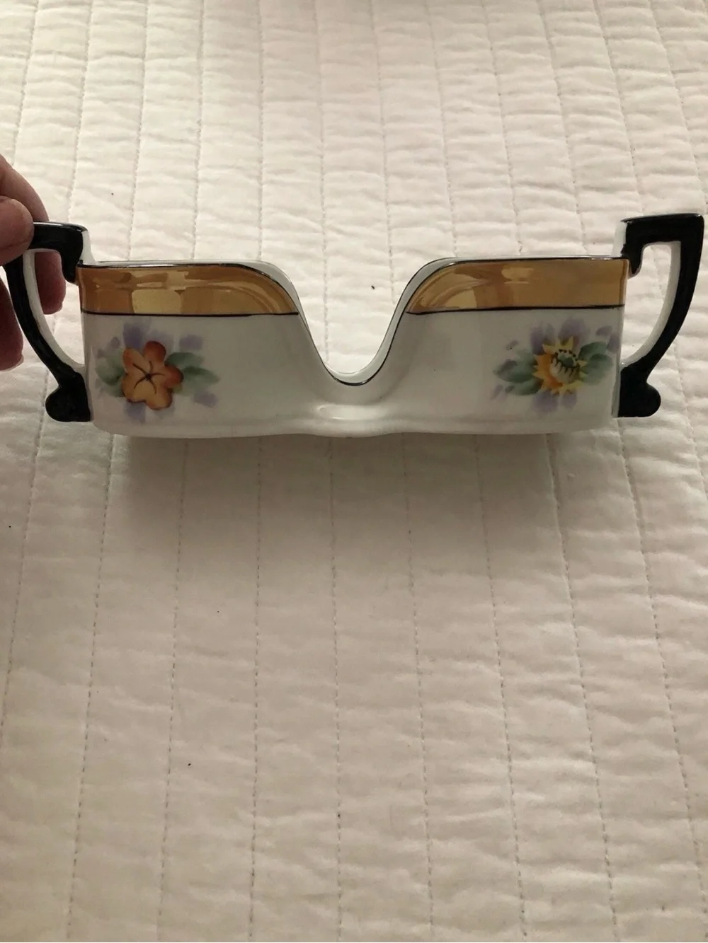 Vintage 1920’s Noritake hand painted porcelain Spoon holder